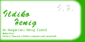 ildiko henig business card
