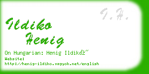 ildiko henig business card